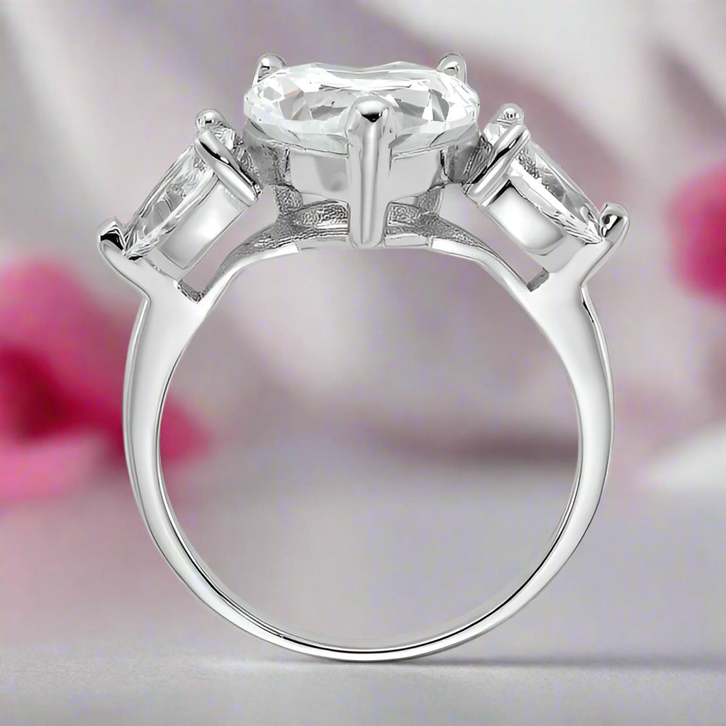 3.0 Ct Heart Cut Diamond Engagement Ring-Black Diamonds New York