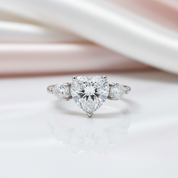 3.0 Ct Heart Cut Diamond Option Engagement Ring-Black Diamonds New York