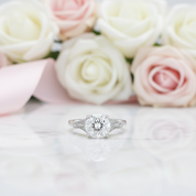 3.0 Ct Round-Cut Diamond Option Engagement Ring-Black Diamonds New York
