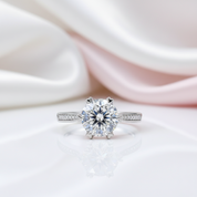 3.0 Ct Round Diamond Option Engagement Ring-Black Diamonds New York