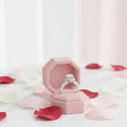 3.0 Ct Round Diamond Halo Engagement Ring-Black Diamonds New York