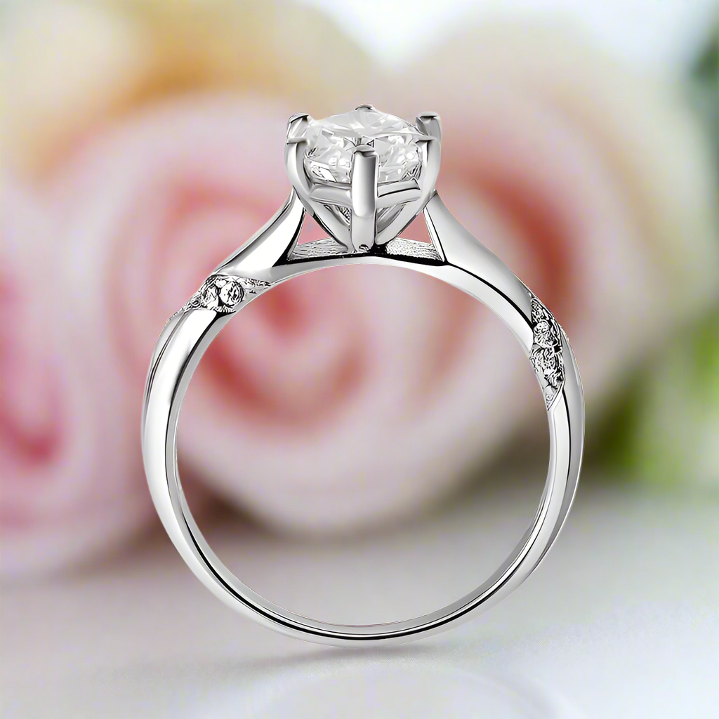 3.0 Ct Round Diamond Solitaire Engagement Ring-Black Diamonds New York