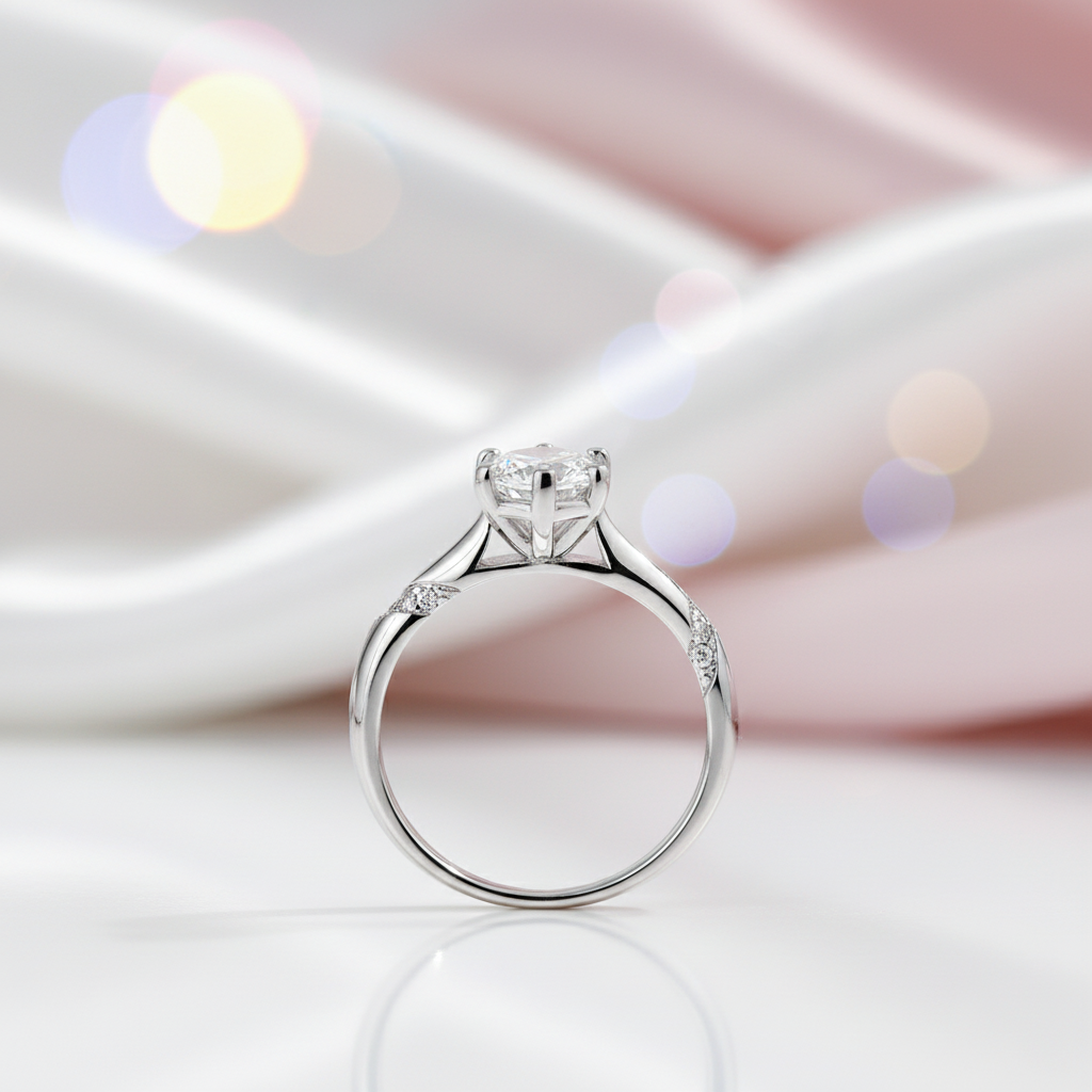 3.0 Ct Round Diamond Option Solitaire Engagement Ring-Black Diamonds New York
