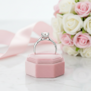 3.0 Ct Round Diamond Solitaire Engagement Ring-Black Diamonds New York