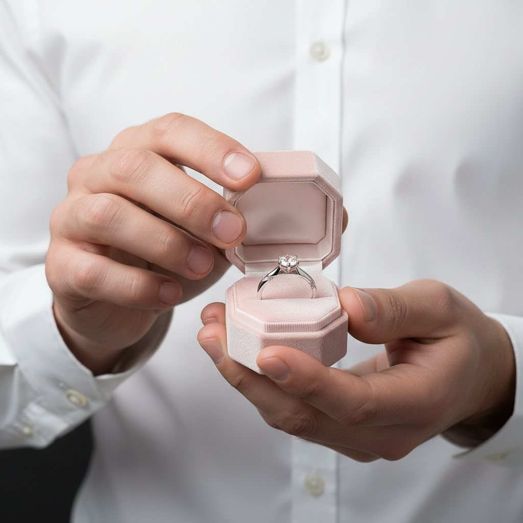 3.0 Ct Round Diamond Solitaire Engagement Ring-Black Diamonds New York