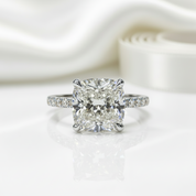 3.0ct Cushion Cut Diamond Engagement Ring-Black Diamonds New York