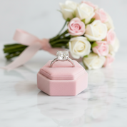 3.0ct Cushion Cut Diamond Engagement Ring-Black Diamonds New York