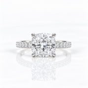 3.0ct Cushion Cut Diamond Option Engagement Ring-Black Diamonds New York