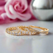 3.5 Carat Classic Oval Cut Yellow Gold Wedding Ring Set-Black Diamonds New York