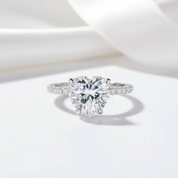 3.5 Ct Heart Cut Diamond Option Engagement Ring-Black Diamonds New York