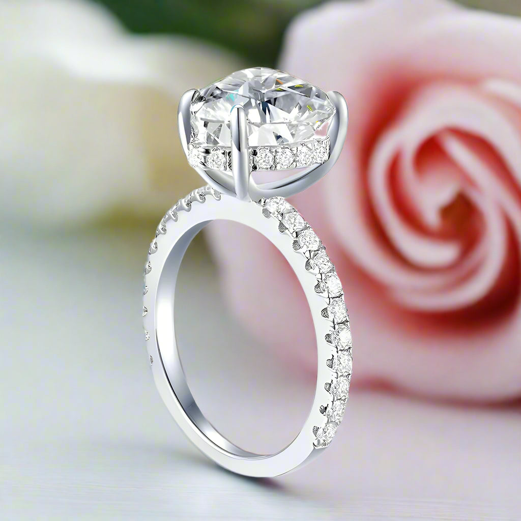 3.5 Ct Heart Cut Diamond Engagement Ring-Black Diamonds New York