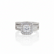 3.5 Ctw Princess Cut Diamond Option Wedding Ring Set-Black Diamonds New York