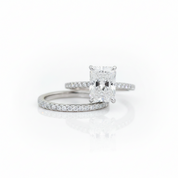 3.5ct Diamond Option Radiant Cut Wedding Ring Set-Black Diamonds New York