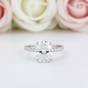 3.5ct Oval Cut Diamond Wedding Ring Set-Black Diamonds New York