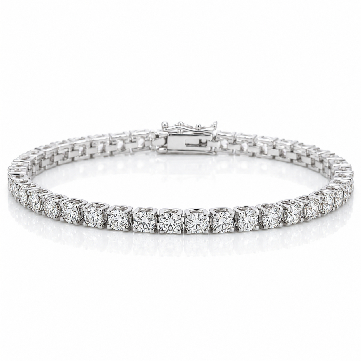 3.5mm Diamond Option Horn Tennis Bracelet-Black Diamonds New York