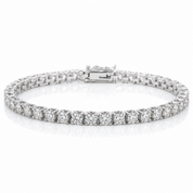 3.5mm Diamond Option Horn Tennis Bracelet-Black Diamonds New York