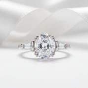 3.8 Ct Oval Cut Diamond Option Engagement Ring-Black Diamonds New York