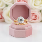 3.0 Carat Bamboo Design Brilliant Cut Wedding Set-Black Diamonds New York