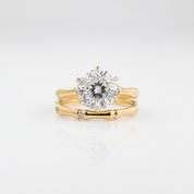 3.0 Carat Bamboo Design Brilliant Cut Wedding Set-Black Diamonds New York