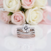 3.0 Carat Cushion Cut Women's Wedding Set-Black Diamonds New York