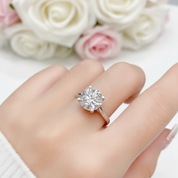 3.0 Ct Brilliant Round Cut Diamond Solitaire Engagement Ring-Black Diamonds New York