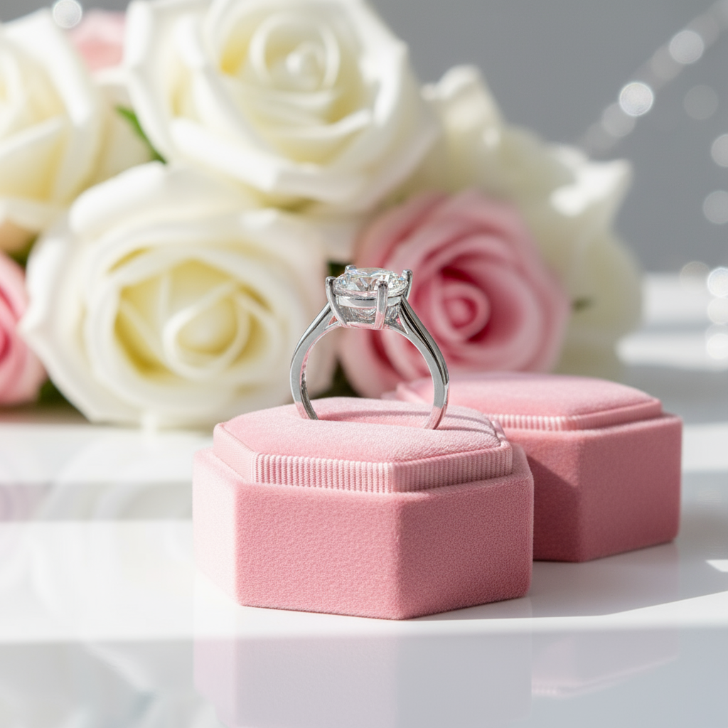 3.0 Ct Brilliant Round Cut Diamond Solitaire Engagement Ring-Black Diamonds New York