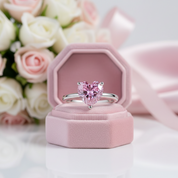 3.0 Ct Heart Cut Sakura Pink Diamond Option Engagement Ring-Black Diamonds New York