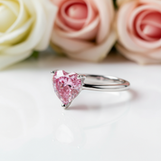 3.0 Ct Heart Cut Sakura Pink Diamond Engagement Ring-Black Diamonds New York