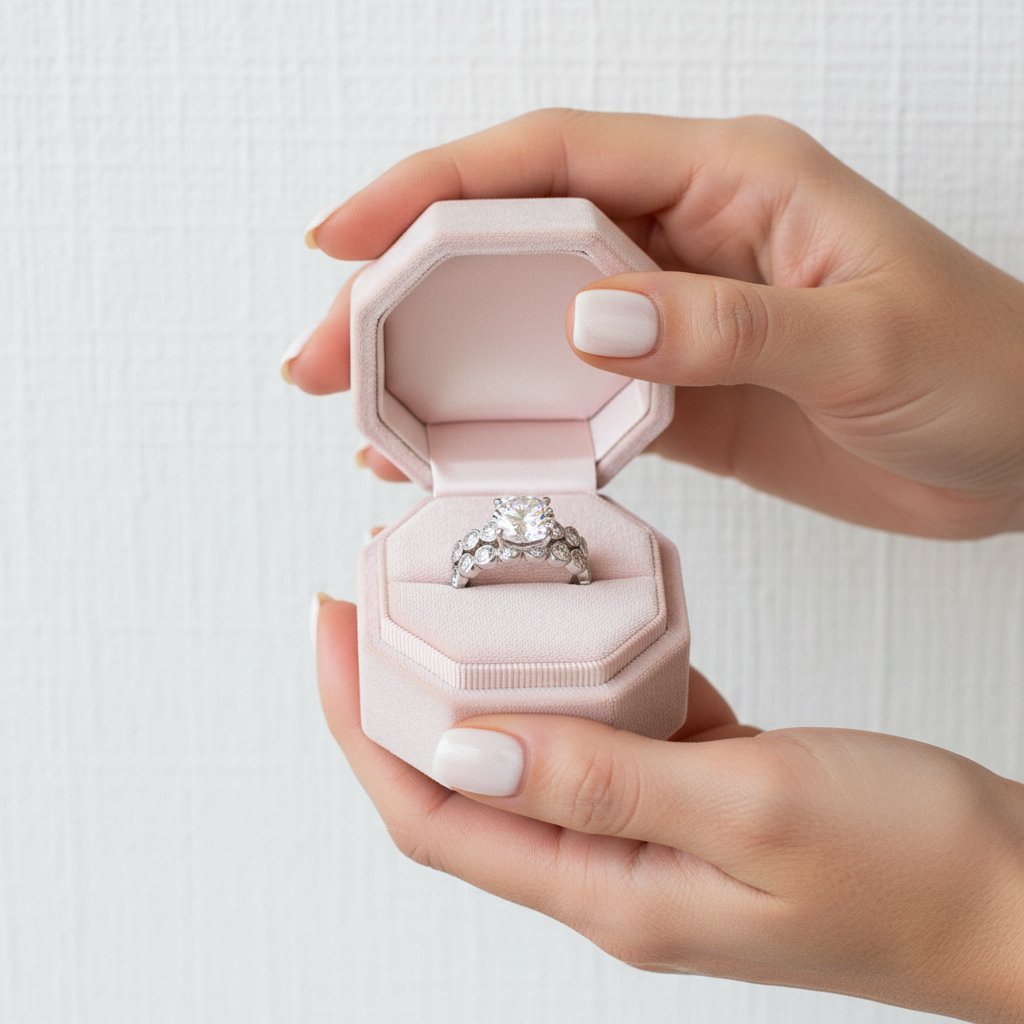 3.0 Ct Round Cut Diamond Option Engagement Ring Set-Black Diamonds New York