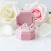 3.0 Ct Round Cut Diamond Engagement Ring Set-Black Diamonds New York