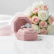 3.0 Ct Round Cut Diamond Option Engagement Ring Set-Black Diamonds New York