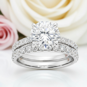 3.0 Ct Round Diamond Ring Set-Black Diamonds New York