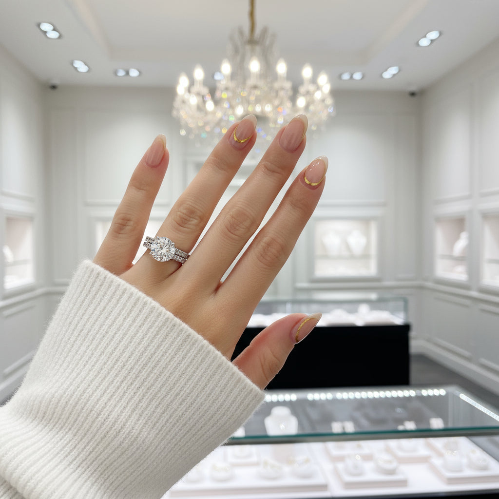 3.0 Ct Round Diamond Ring Set-Black Diamonds New York