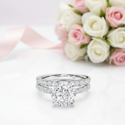 3.0 Ct Round Diamond Option Ring Set-Black Diamonds New York
