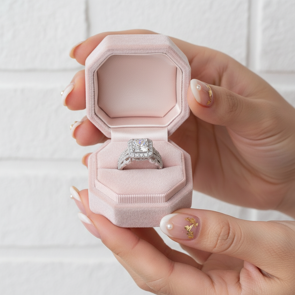 3.0 Ctw Princess Cut Diamond Engagement Ring Set-Black Diamonds New York