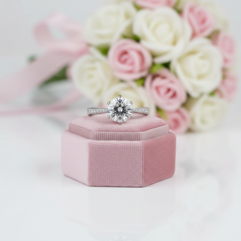 3.0ct Classic Option Diamond Option Engagement Ring-Black Diamonds New York