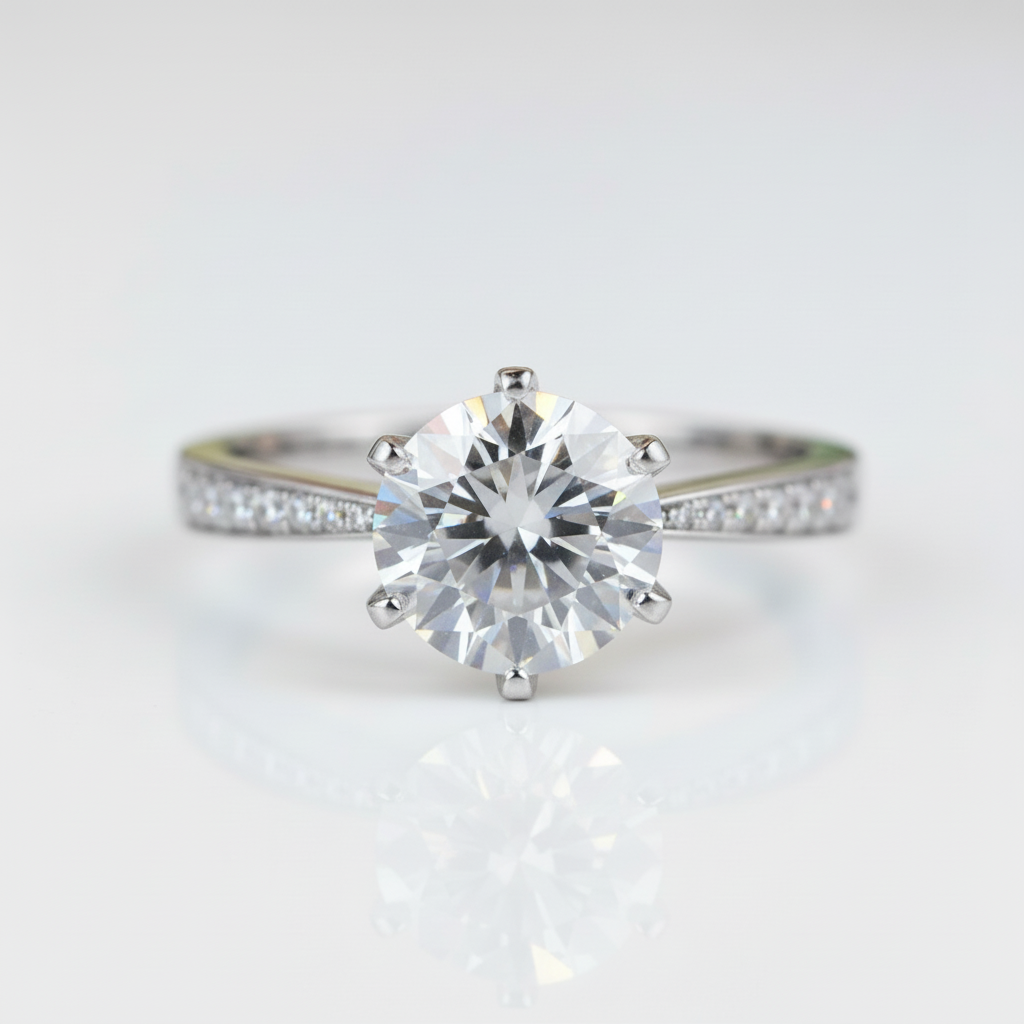 3.0ct Classic Option Diamond Option Engagement Ring-Black Diamonds New York