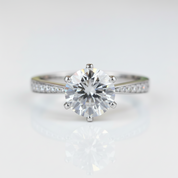 3.0ct Classic Option Diamond Option Engagement Ring-Black Diamonds New York