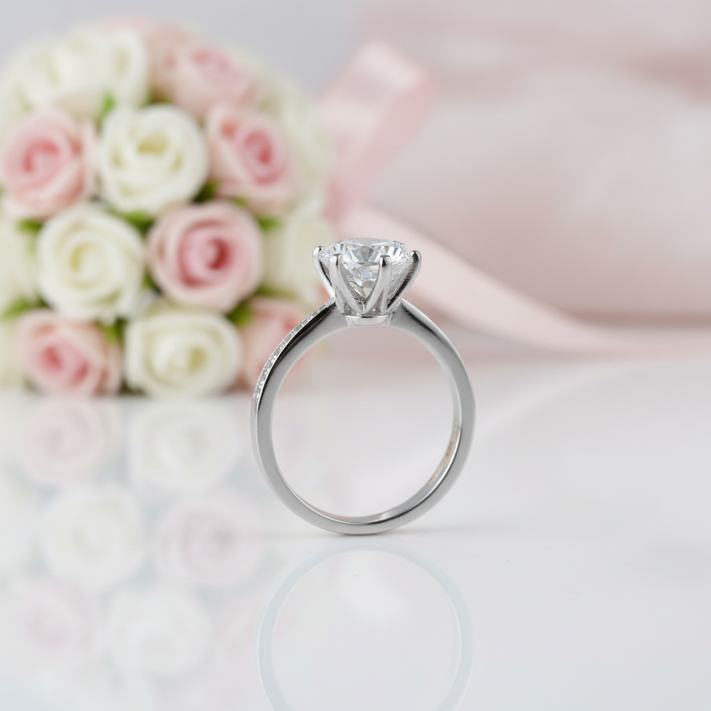 3.0ct Classic Option Diamond Option Engagement Ring-Black Diamonds New York