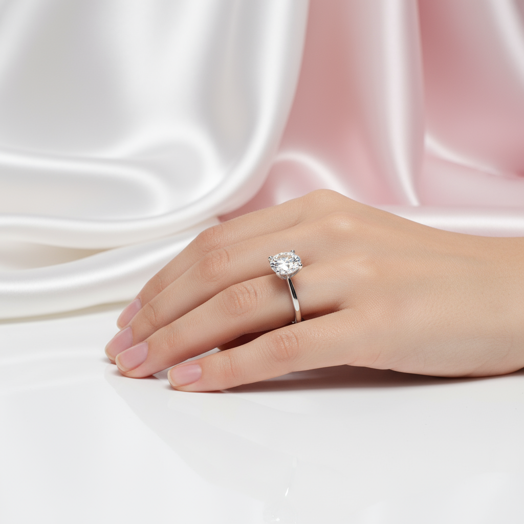 3.0CT Crown Design Round Cut Diamond Engagement Ring-Black Diamonds New York