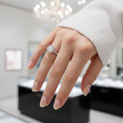 3.0ct Diamond 925 Sterling Silver Wedding Ring-Black Diamonds New York