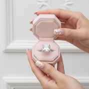 3.2ct Cushion Cut Halo Simulated Diamond Engagement Ring-Black Diamonds New York