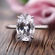 3.5 Carat Oval Cut Simulated Diamond Wedding Ring Set-Black Diamonds New York