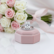 3.5ct Diamond Radiant Cut Wedding Ring Set-Black Diamonds New York