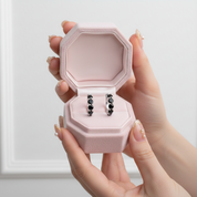 3.5mm 2.0 Ct Black Diamond Round Hoop Earrings