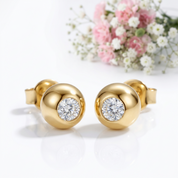 3.5mm Diamond Option Ball Shaped Stud Earrings-Black Diamonds New York