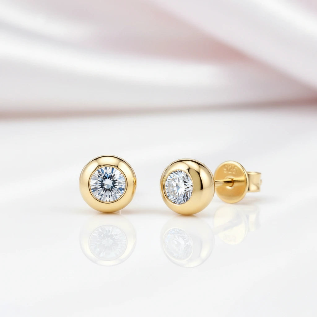 3.5mm Diamond Option Ball Shaped Stud Earrings-Black Diamonds New York