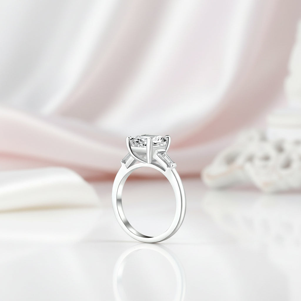 3ct Asscher Cut Diamond Engagement Ring-Black Diamonds New York