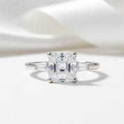 3ct Asscher Cut Diamond Option Engagement Ring-Black Diamonds New York