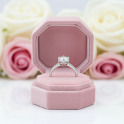 3.0 Ct Classic 6 Prong Round Cut Diamond Engagement Ring-Black Diamonds New York